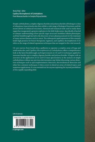 Produktbild: Capillary Electrophoresis of Carbohydrates