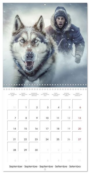 Produktbild: Des huskies adorables (Calendrier mural carr&eacute; 2026 30x30 cm) Calendrier double avec une page pour vos prises de notes