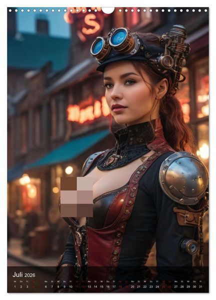 Produktbild: Steampunk - Stadtleben - Rotlichtviertel (Wandkalender 2026 DIN A3 hoch), CALVENDO Monatskalender