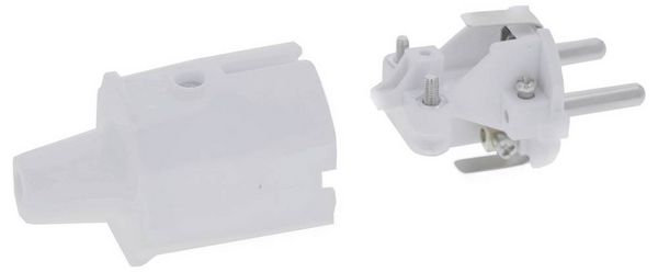 Produktbild: AS Schwabe 62221 Schutzkontaktstecker PVC 230V Wei&szlig; IP20