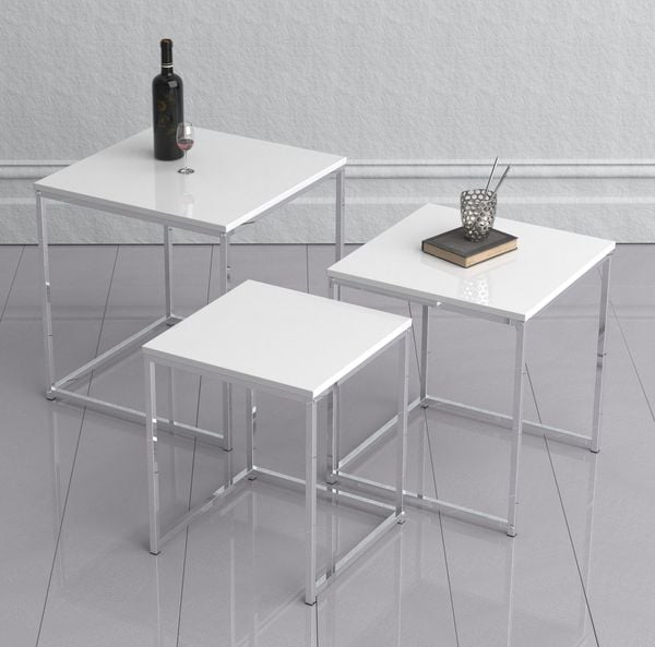 Produktbild: 3-tlg. Set Beistelltisch Couchtisch Sofatisch