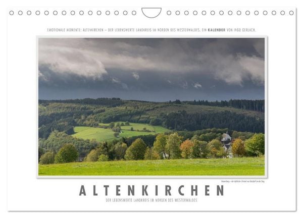 Produktbild: Emotionale Momente: Altenkirchen - der lebenswerte Landkreis im Norden des Westerwaldes. (Wandkalender 2026 DIN A4 quer), CALVENDO Monatskalender
