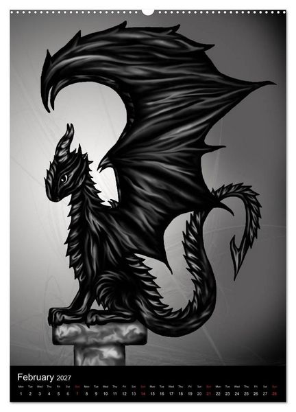 Produktbild: Dragons (High Quality Premium Wall Calendar 2027 DIN A2 portrait),CALVENDO 12 Month Wall Calendar