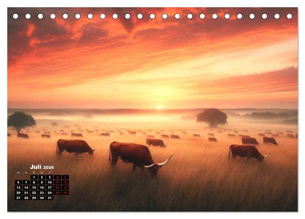 Produktbild: Pr&auml;rie Welten - Ein Kalender, der die Seele der Pr&auml;rie einf&auml;ngt. (Tischkalender 2026 DIN A5 quer), CALVENDO Monatskalender