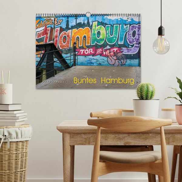Produktbild: Buntes Hamburg (Wandkalender 2026 DIN A3 quer), CALVENDO Monatskalender