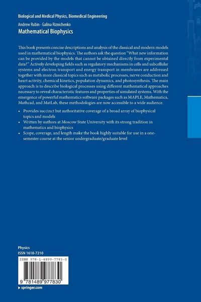 Produktbild: Mathematical Biophysics
