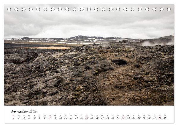Produktbild: Das Vulkanische Erbe von Island (Tischkalender 2026 DIN A5 quer), CALVENDO Monatskalender