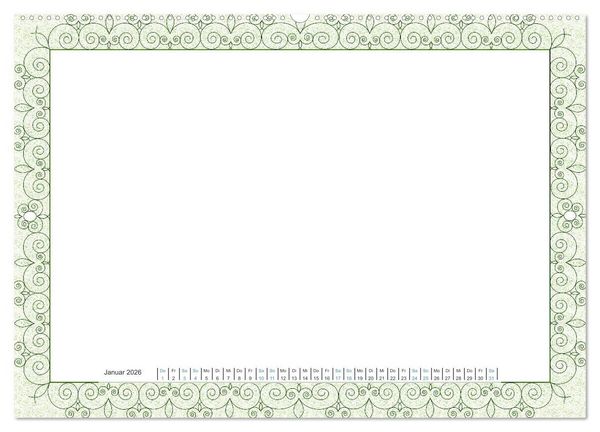Produktbild: Bastelkalender Nostalgie-Rahmen 2026 (hochwertiger Premium Wandkalender 2026 DIN A2 quer), Kunstdruck in Hochglanz