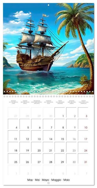 Produktbild: Pirates - Exciting voyages in the Caribbean (Wall Calendar 2026 12 &times; 12 Inch) CALVENDO 12 Month Wall Calendar