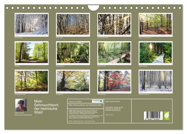 Produktbild: Mein Sehnsuchtsort, der heimische Wald (Wandkalender 2026 DIN A4 quer), CALVENDO Monatskalender