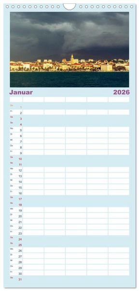 Produktbild: Familienplaner 2026 - Split - Zauberhafte Perle an der Adriak&uuml;ste Kroatiens mit 5 Spalten (Wandkalender, 21 x 45 cm) CALVENDO