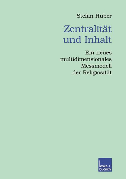 Produktbild: Zentralit&auml;t und Inhalt