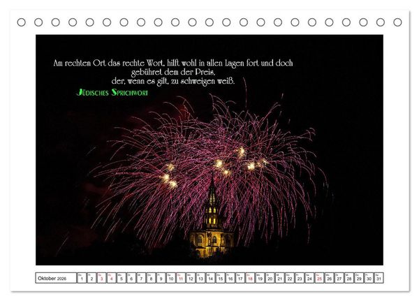 Produktbild: Interessante und sch&ouml;ne Zitate (Tischkalender 2026 DIN A5 quer), CALVENDO Monatskalender