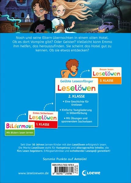 Produktbild: Lesel&ouml;wen 2. Klasse - Willkommen im Grusel-Hotel