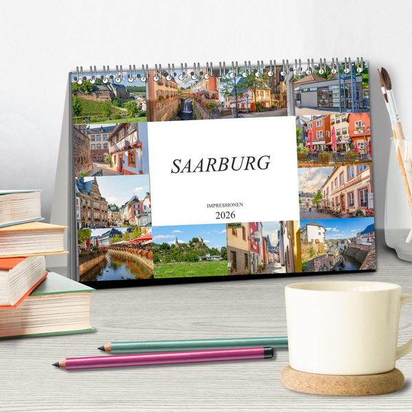 Produktbild: Saarburg Impressionen (Tischkalender 2026 DIN A5 quer), CALVENDO Monatskalender