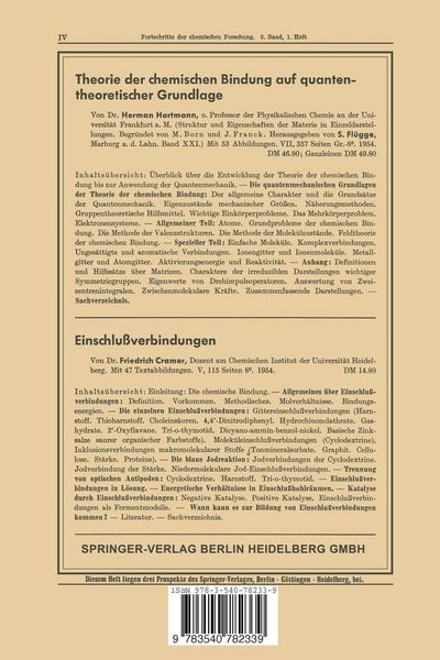 Produktbild: Fortschritte der Chemischen Forschung