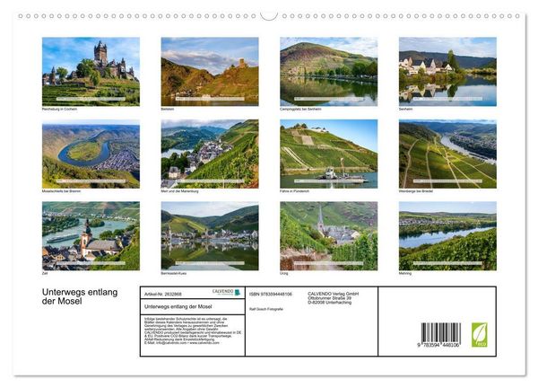 Produktbild: Unterwegs entlang der Mosel (hochwertiger Premium Wandkalender 2027 DIN A2 quer), Kunstdruck in Hochglanz
