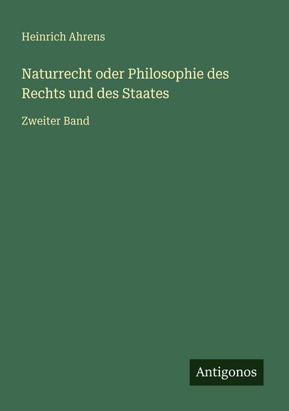 Produktbild: Naturrecht oder Philosophie des Rechts und des Staates