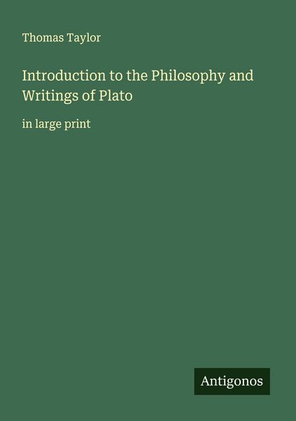 Produktbild: Introduction to the Philosophy and Writings of Plato