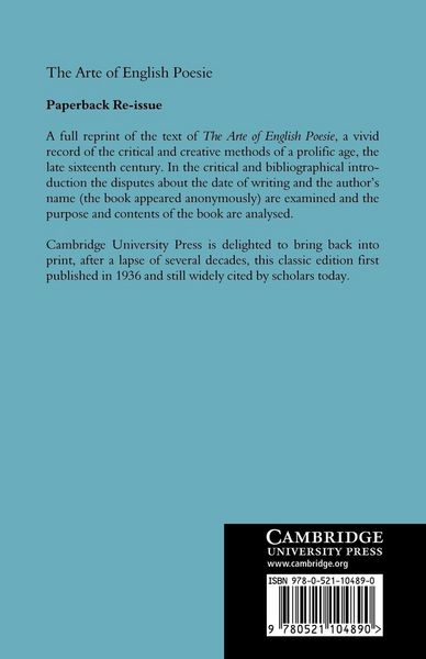 Produktbild: The Arte of English Poesie