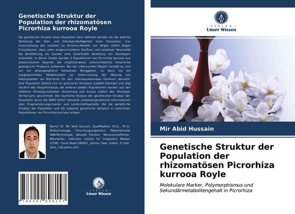 Produktbild: Genetische Struktur der Population der rhizomat&ouml;sen Picrorhiza kurrooa Royle
