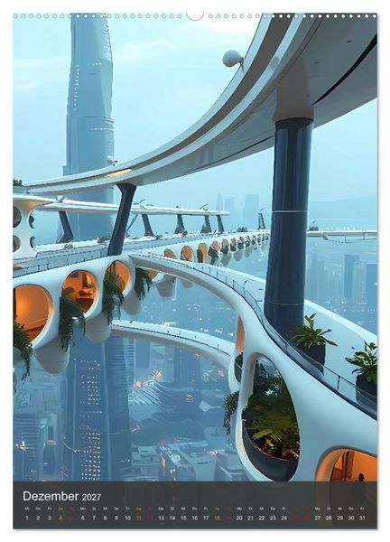 Produktbild: Future Cities &ndash; Visionen der St&auml;dte von morgen (hochwertiger Premium Wandkalender 2027 DIN A2 hoch), Kunstdruck in Hochglanz