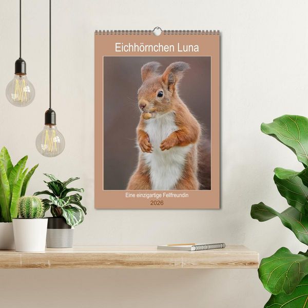 Produktbild: Eichh&ouml;rnchen Luna (Wandkalender 2026 DIN A3 hoch), CALVENDO Monatskalender