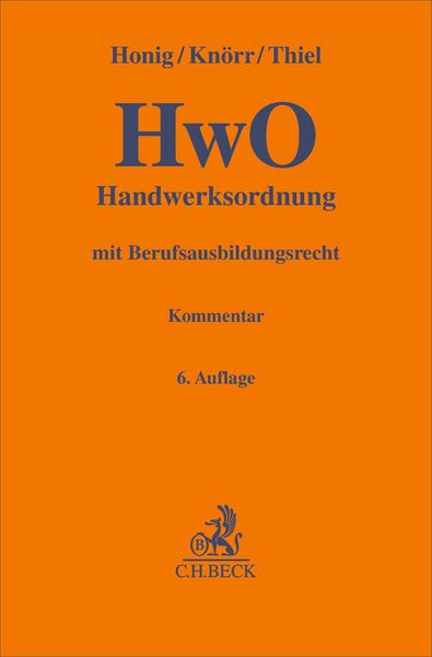 Produktbild: Handwerksordnung. HwO