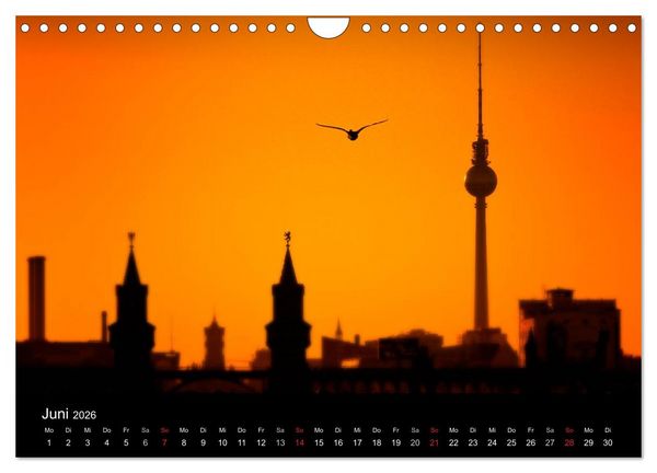 Produktbild: Colors of Berlin 2026 (Wandkalender 2026 DIN A4 quer), CALVENDO Monatskalender