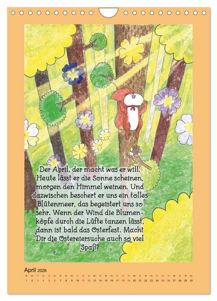 Produktbild: Tobi und das Jahr (Wandkalender 2026 DIN A4 hoch), CALVENDO Monatskalender