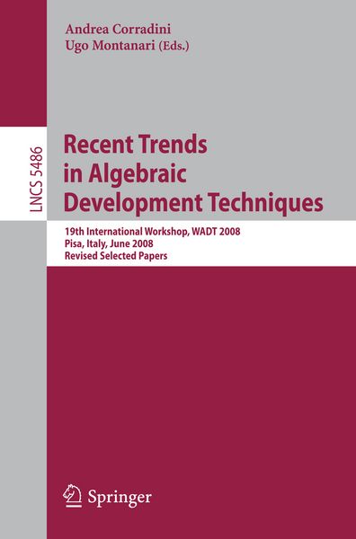 Produktbild: Recent Trends in Algebraic Development Techniques