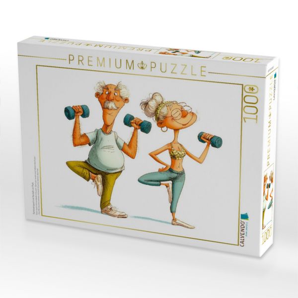 Produktbild: CALVENDO Puzzle Seniorensport mit Hanteln im Park | 1000 Teile Lege-Gr&ouml;&szlig;e 64x48cm Foto-Puzzle f&uuml;r gl&uuml;ckliche Stunden