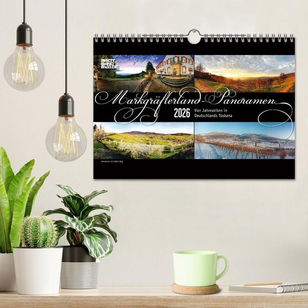 Produktbild: Markgr&auml;flerland-Panoramen - Vier Jahreszeiten in der Toskana Deutschlands (Wandkalender 2026 DIN A4 quer), CALVENDO Monatskalender