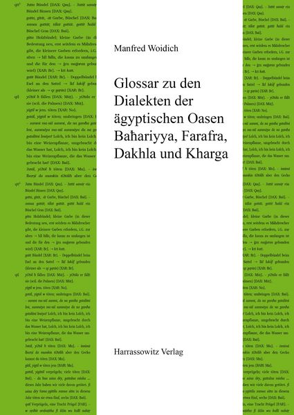 Produktbild: &Auml;gyptische Dialekte / Glossar zu den Dialekten der &auml;gyptischen Oasen Bahariyya, Farafra, Dakhla und Kharga