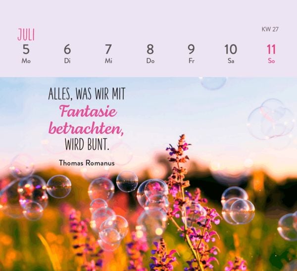 Produktbild: Mini-Wochenkalender 2027: Herzensw&uuml;nsche f&uuml;r dich
