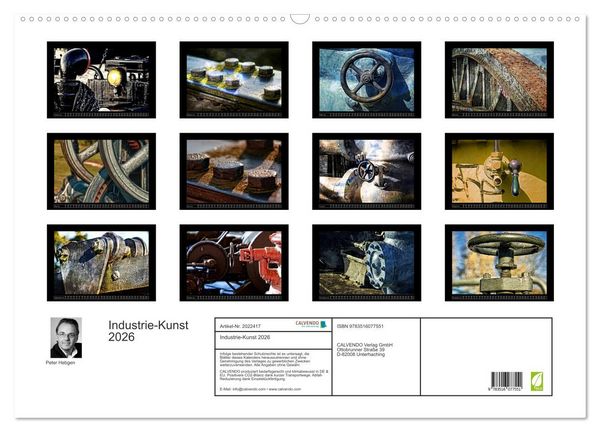 Produktbild: Industrie-Kunst 2026 (Wandkalender 2026 DIN A2 quer), CALVENDO Monatskalender