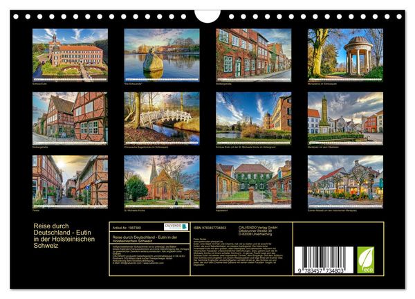 Produktbild: Reise durch Deutschland - Eutin in der Holsteinischen Schweiz (Wandkalender 2026 DIN A4 quer), CALVENDO Monatskalender
