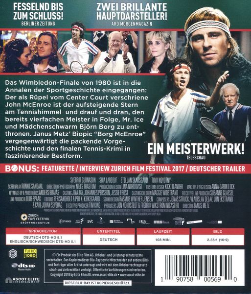 Produktbild: Borg vs. McEnroe - Duell zweier Gladiatoren
