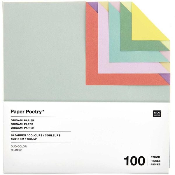 Produktbild: Origami Duo Color, Classic MIX, 15 x 15 cm, 100 Blatt