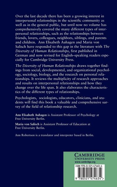 Produktbild: The Diversity of Human Relationships