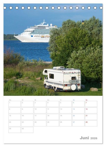 Produktbild: CAMPING-GL&Uuml;CK - Dein Urlaubsplaner (Tischkalender 2026 DIN A5 hoch), CALVENDO Monatskalender