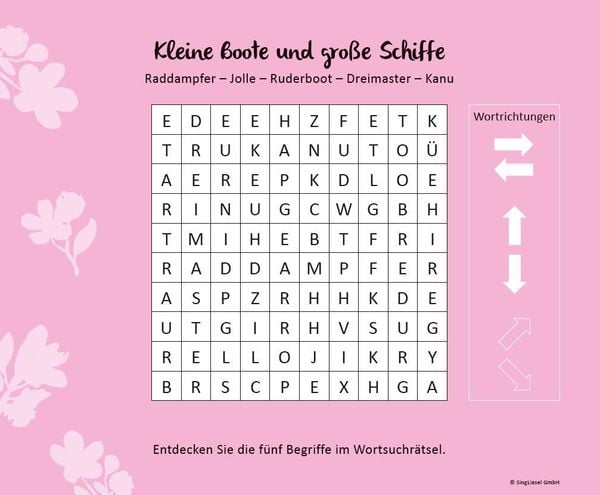Produktbild: Wortsuchr&auml;tsel f&uuml;r Senioren mit vertrauten Begriffen. R&auml;tselspa&szlig;, Besch&auml;ftigung und Ged&auml;chtnistraining f&uuml;r Senioren. Auch mit Demenz. Gro&szlig;druck
