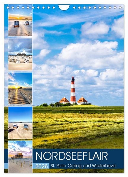 Produktbild: NORDSEEFLAIR - St. Peter Ording und Westerhever (Wandkalender 2026 DIN A4 hoch), CALVENDO Monatskalender