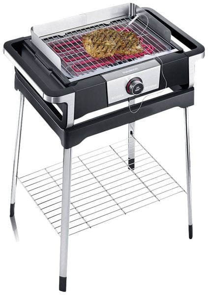 Severin 8118 Elektro Grill 2 Grillzonen Schwarz, Silber