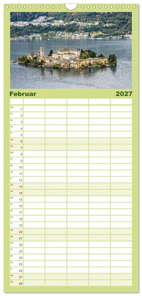 Produktbild: Familienplaner 2027 - Piemont - Norditaliens stille Sch&ouml;nheit mit 5 Spalten (Wandkalender, 21 x 45 cm) CALVENDO