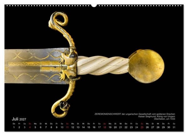Produktbild: Historische R&uuml;stungen und Waffen (hochwertiger Premium Wandkalender 2027 DIN A2 quer), Kunstdruck in Hochglanz