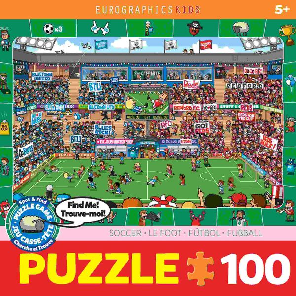 Eurographics 6100-0476 - Fußball - Suchen & Finden , Puzzle, 100 Teile