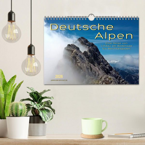 Produktbild: Deutsche Alpen, eine Reise von Lindau am Bodensee bis Berchtesgaden (Wandkalender 2026 DIN A4 quer), CALVENDO Monatskalender
