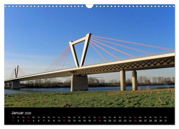 Produktbild: Von Ufer zu Ufer, Wege &uuml;ber den Rhein in D&uuml;sseldorf (Wandkalender 2026 DIN A3 quer), CALVENDO Monatskalender