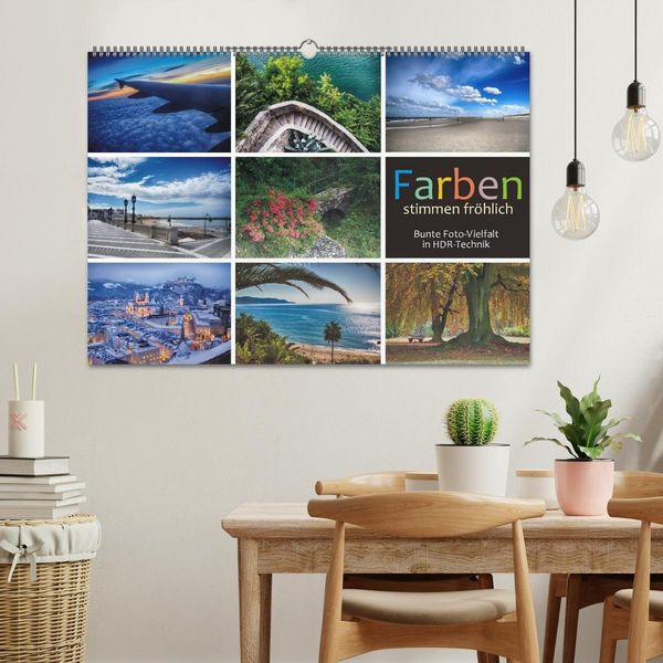 Produktbild: Farben stimmen fr&ouml;hlich - Bunte Foto-Vielfalt in HDR-Technik (Wandkalender 2027 DIN A2 quer), CALVENDO Monatskalender